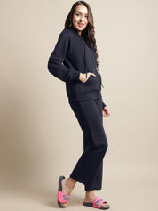Fleece Navy Blue Winter Night Suit