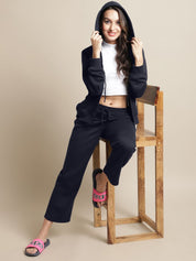Fleece Navy Blue Winter Night Suit