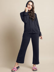 Fleece Navy Blue Winter Night Suit