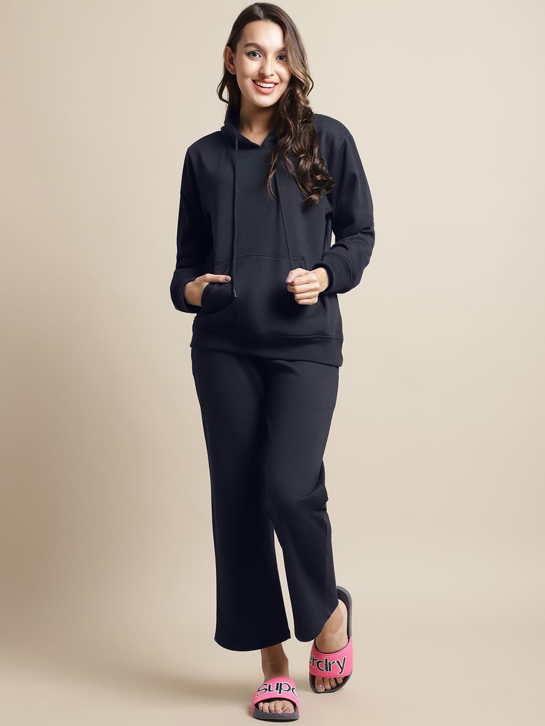 Fleece Navy Blue Winter Night Suit