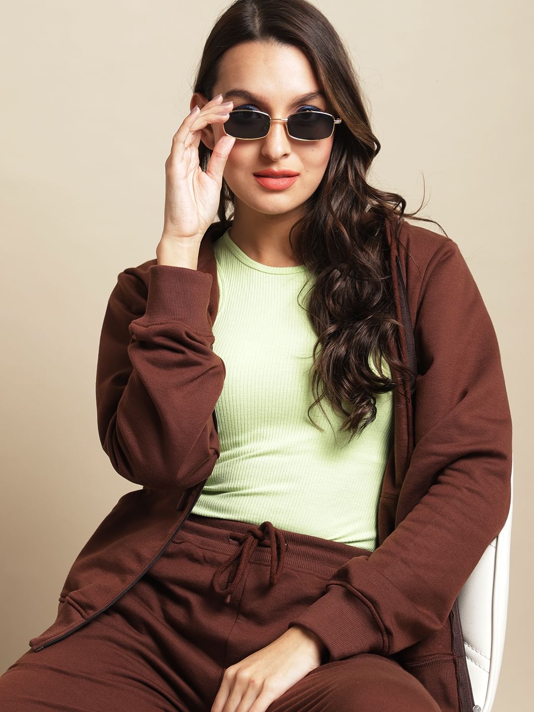 Fleece Brown Winter Night Suit