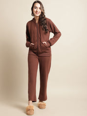 Fleece Brown Winter Night Suit