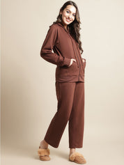 Fleece Brown Winter Night Suit