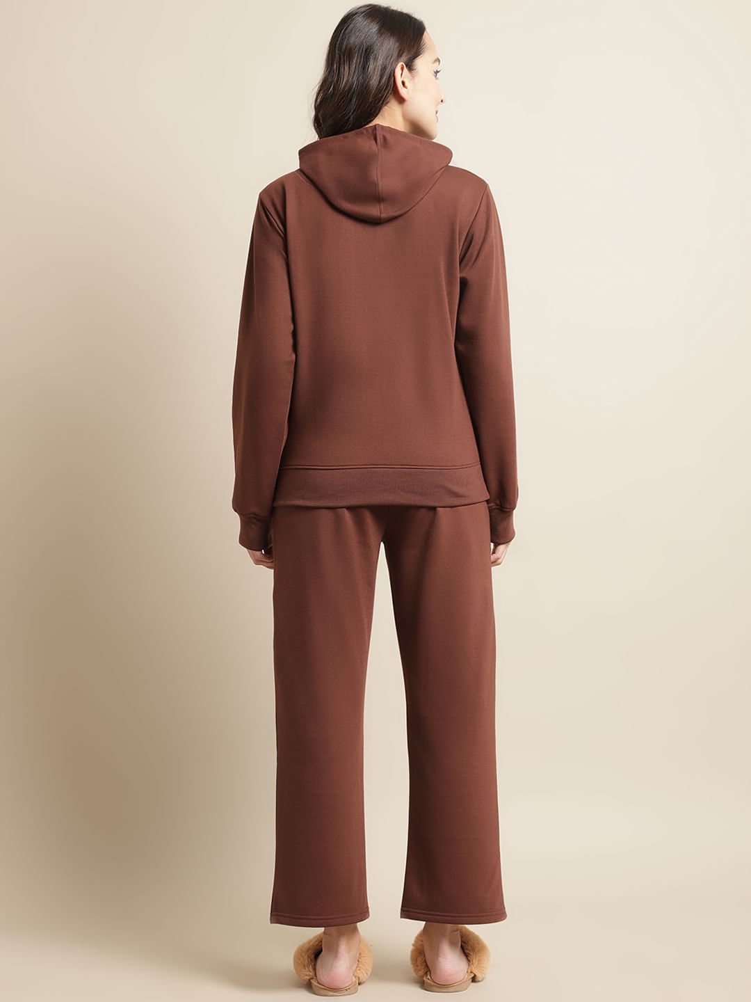 Fleece Brown Winter Night Suit