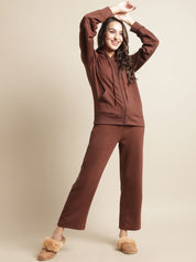 Fleece Brown Winter Night Suit