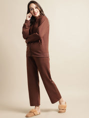 Fleece Brown Winter Night Suit