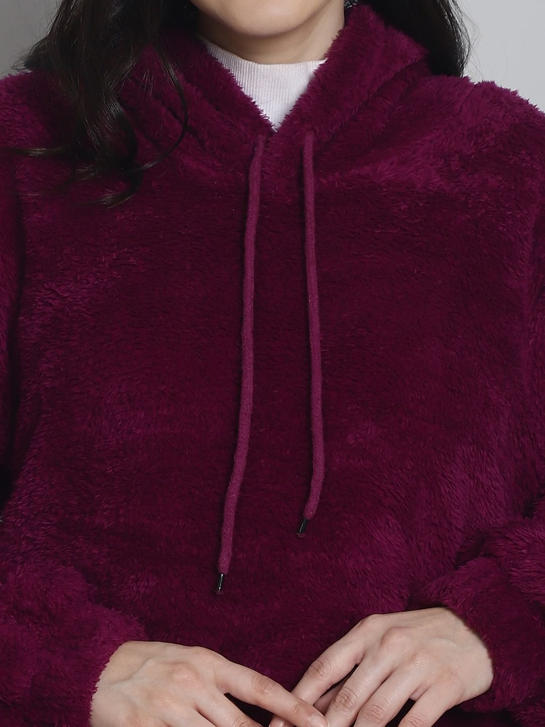 Purple Faux Fur Winter Night Suit