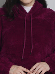 Purple Faux Fur Winter Night Suit