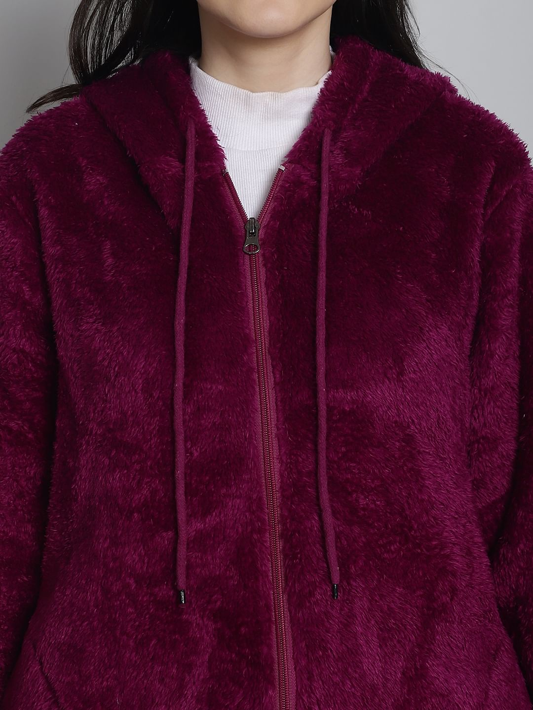 Purple Faux Fur Winter Night Suit