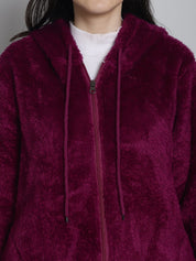 Purple Faux Fur Winter Night Suit