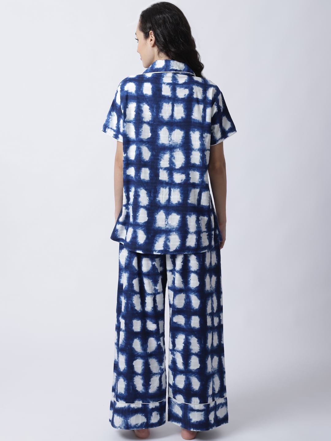 Cotton Tie-Dye Night Suit set of Shirt & Pyjama trouser
