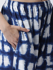 Cotton Tie-Dye Night Suit set of Shirt & Pyjama trouser
