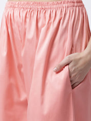 Cotton Satin Lycra Night Suit set of Shirt & Pyjama trouser