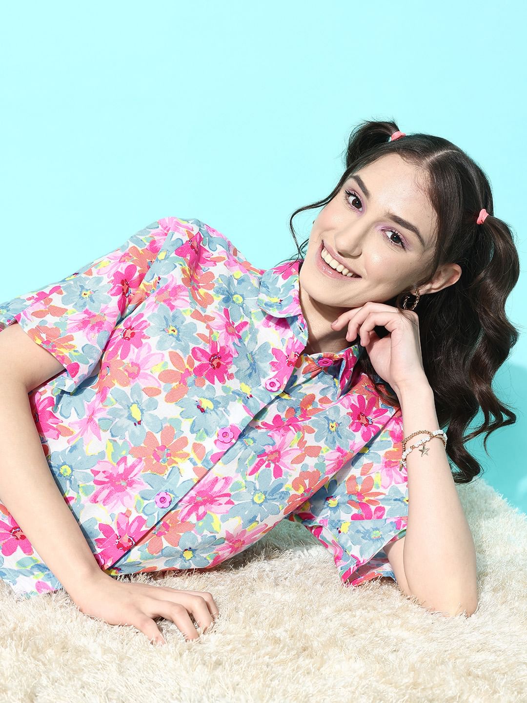 Multicolor Floral Printed Co-ord Set
