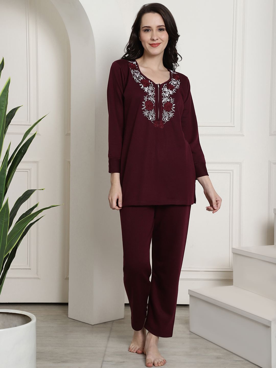 Purple Winter Night Suit
