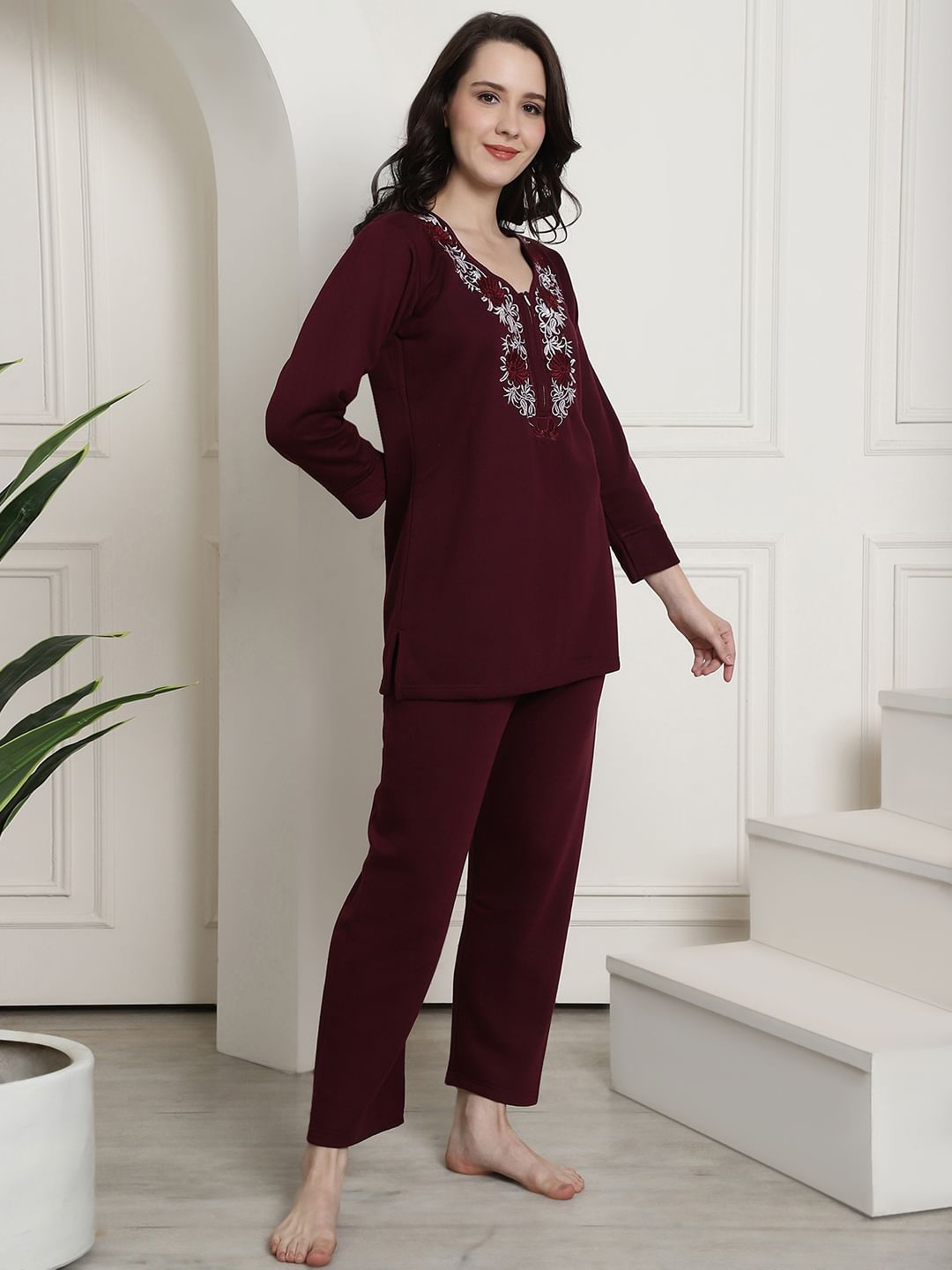 Purple Winter Night Suit