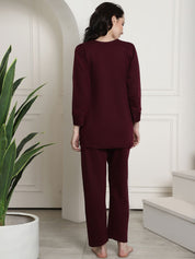 Purple Winter Night Suit