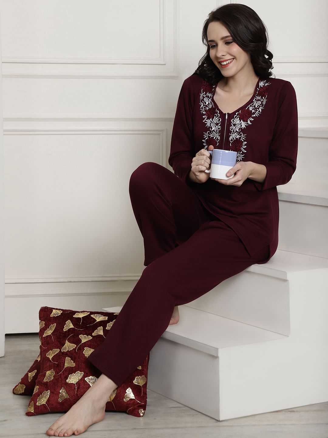 Purple Winter Night Suit