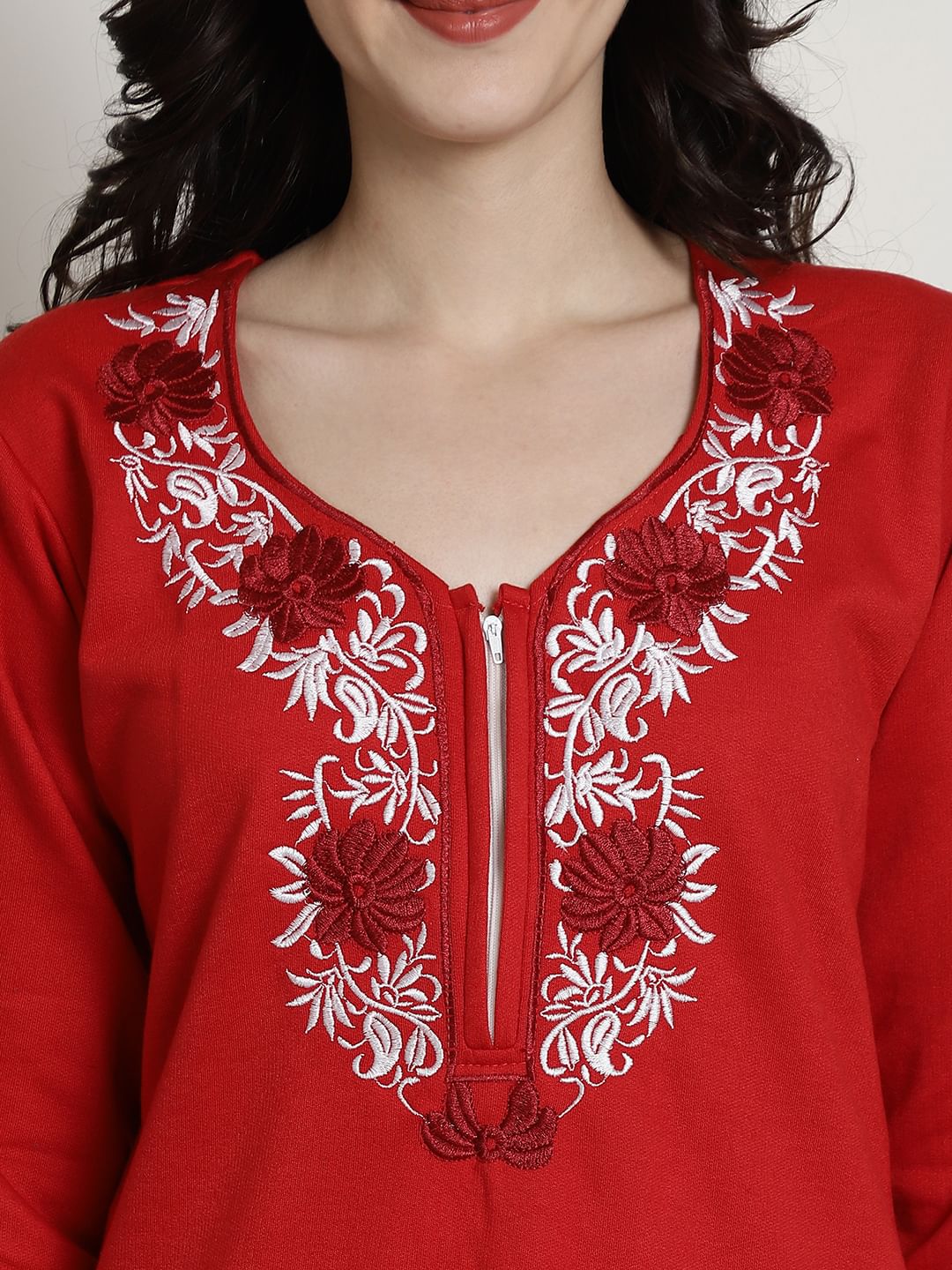 Red Winter Night Suit