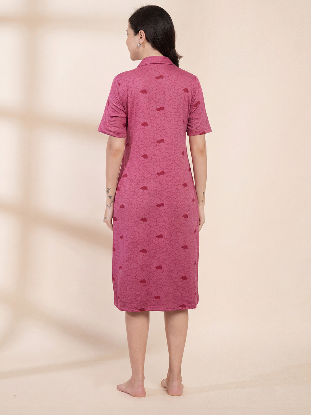 Red Heart Hosiery Padded Maternity Nighty