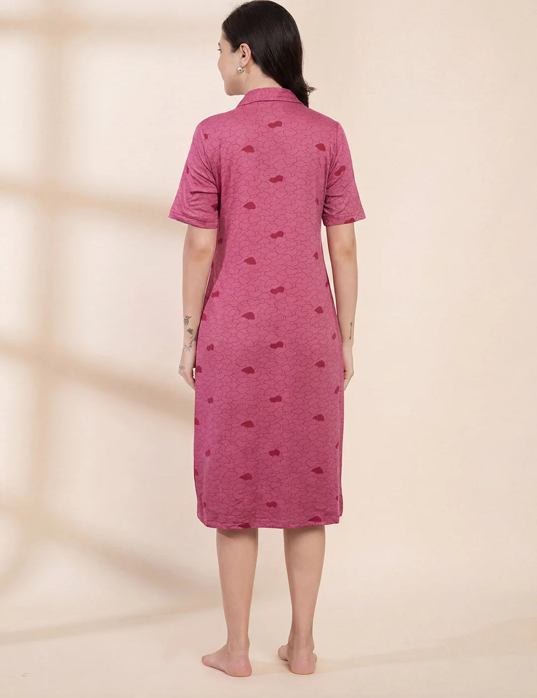 Red Heart Hosiery Padded Maternity Nighty