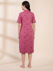 Red Heart Hosiery Padded Maternity Nighty