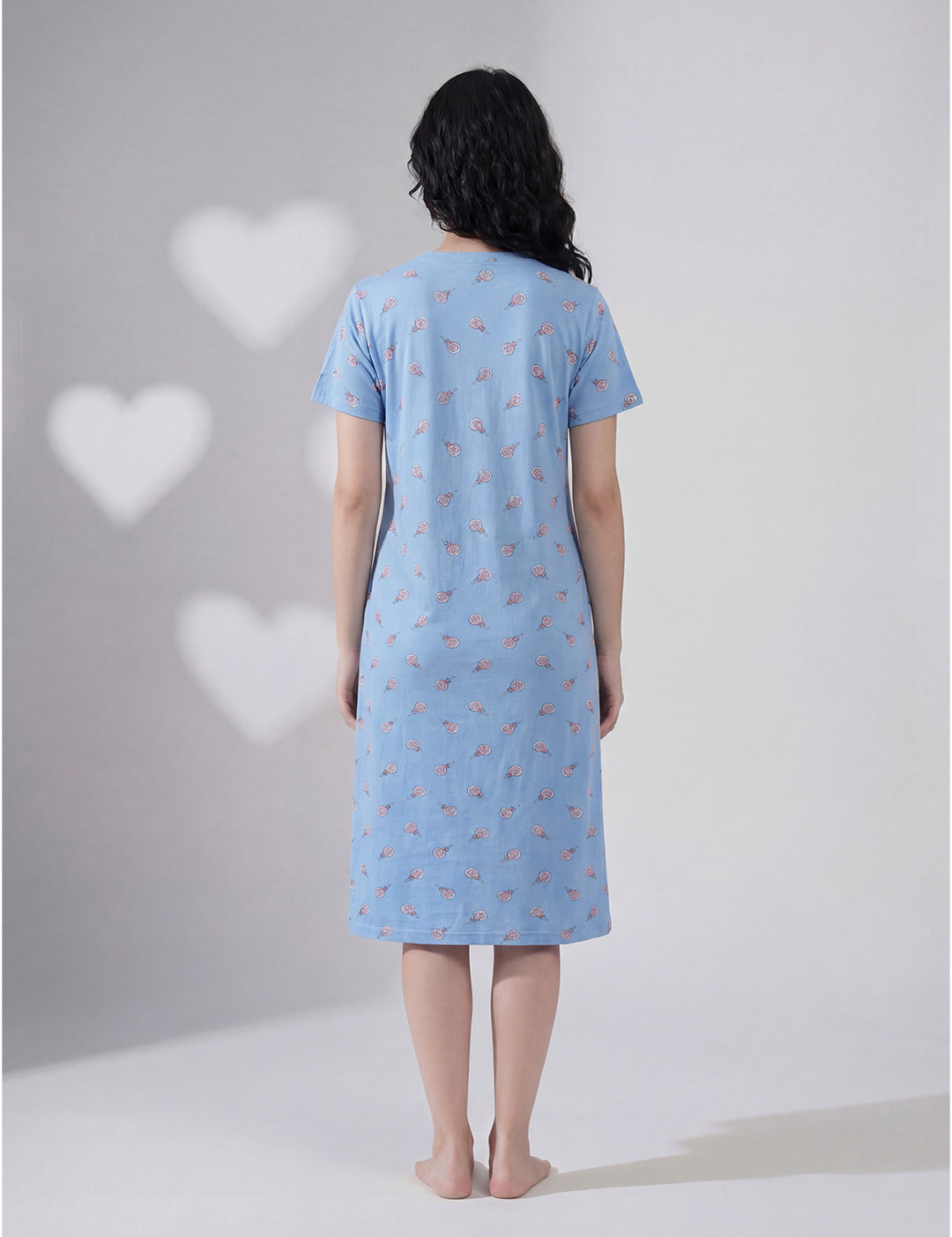 Sky Blue Candy Hosiery Zipless Maternity Nighty