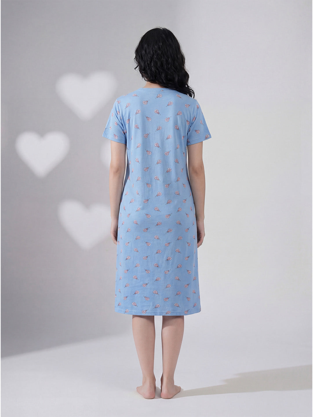 Sky Blue Candy Hosiery Zipless Maternity Nighty