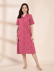 Pink Heart Hosiery Padded Nighty