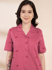 Pink Heart Hosiery Padded Nighty