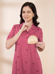 Pink Heart Hosiery Padded Nighty