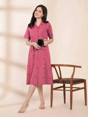 Pink Heart Hosiery Padded Nighty