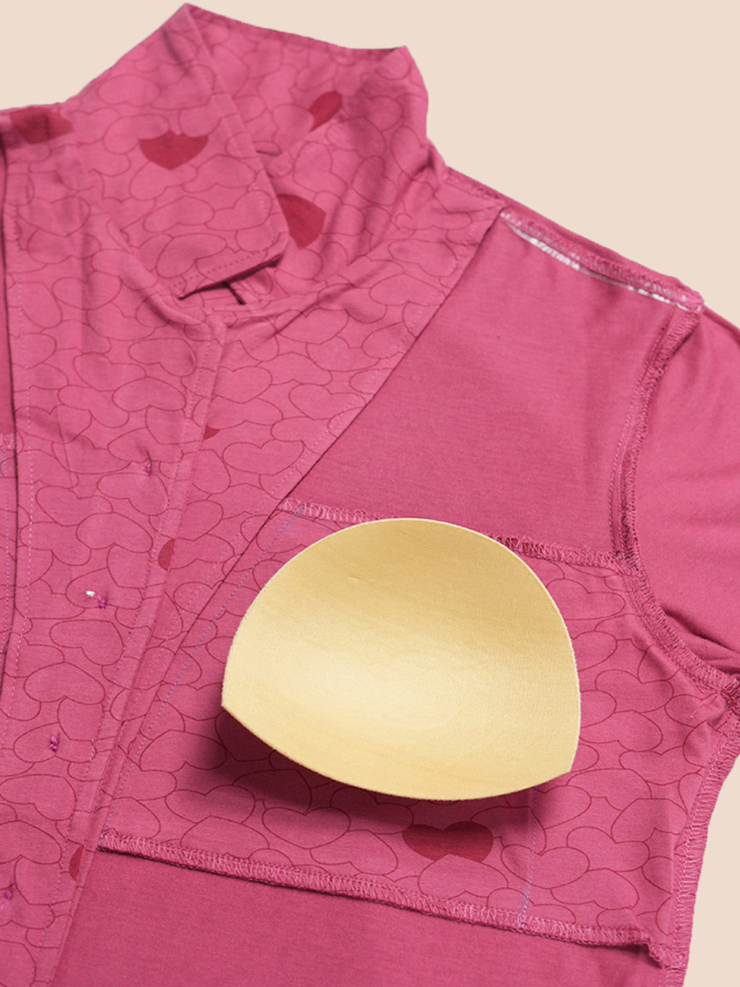 Pink Heart Hosiery Padded Nighty