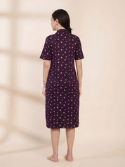 Purple Leaf Hosiery Padded Nighty