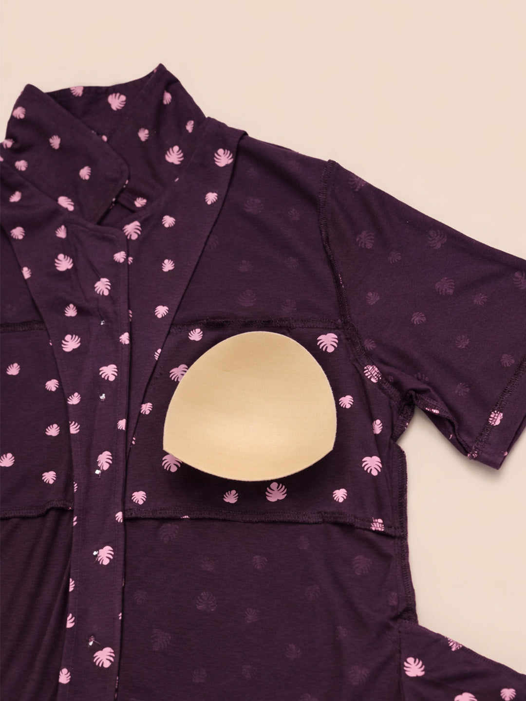 Purple Leaf Hosiery Padded Nighty