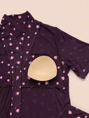 Purple Leaf Hosiery Padded Nighty