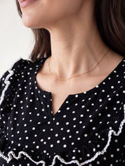Black Polka Dot Rayon Maternity Nighty