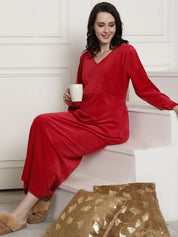 Red Velvet Maternity Nighty