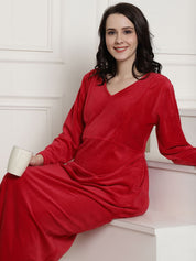 Red Velvet Maternity Nighty
