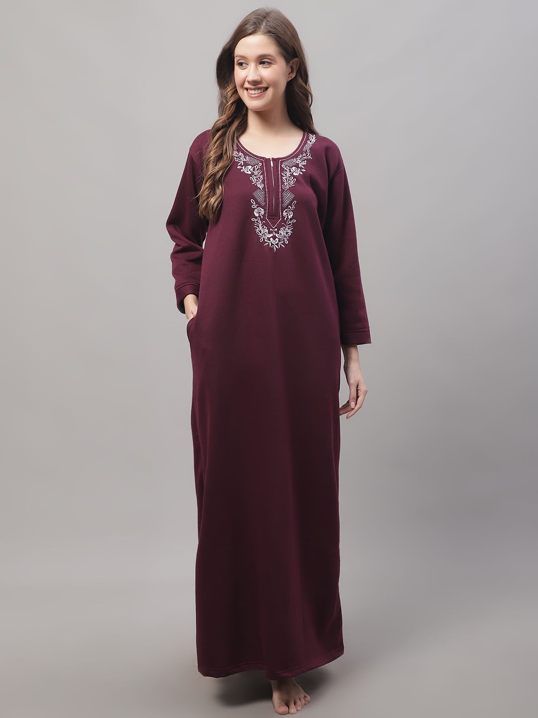 Purple Woolen Nighty