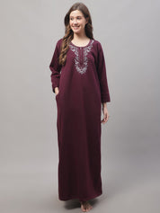 Purple Woolen Nighty