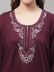 Purple Woolen Nighty