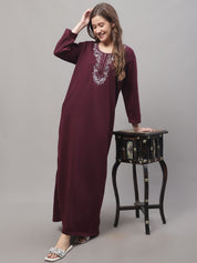 Purple Woolen Nighty