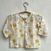 WHITEWATER KIDS UNISEX ORGANIC PATANG KURTA WITH YELLOW PANTS