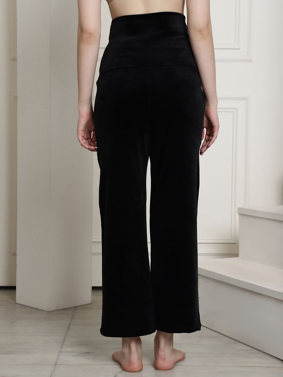 Black Velvet Maternity Lounge Pants