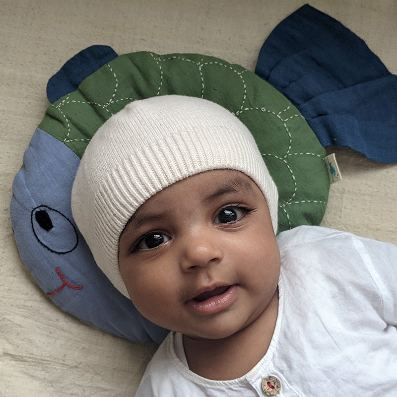 WHITEWATER KIDS ORGANIC FISH MUSTARD SEED PILLOW