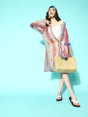 Multi Colour Printed Swimwear CoverUp Dress