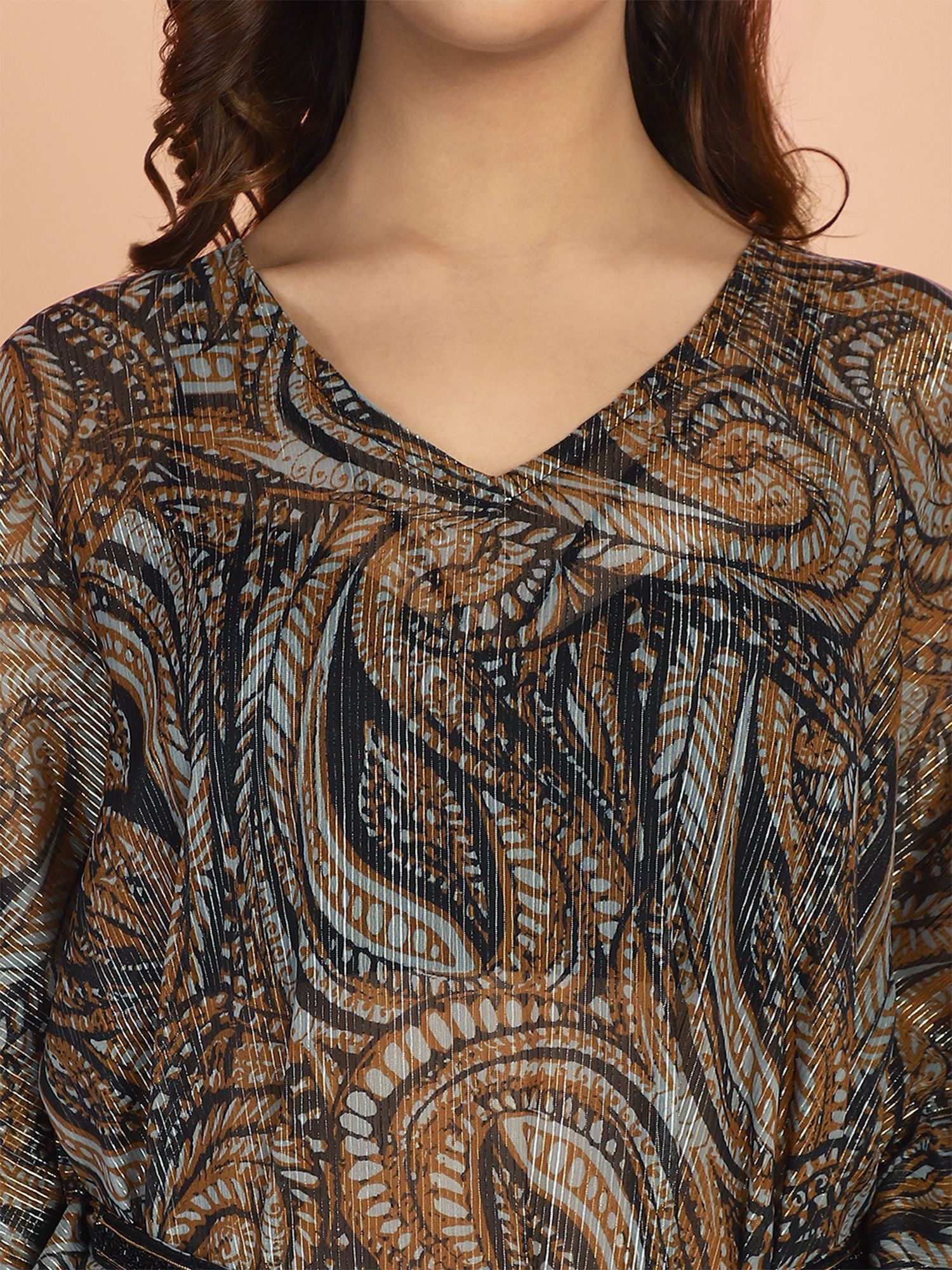 Black Swimwear Cover Up Kaftan
