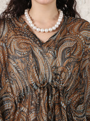 Black Swimwear Cover Up Kaftan