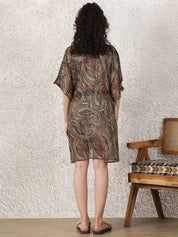 Black Swimwear Cover Up Kaftan